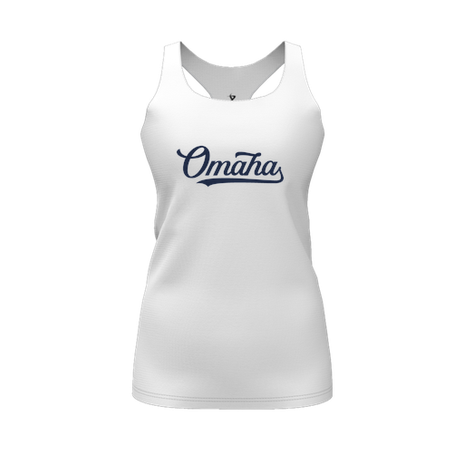[FT0TRBWH-FYS-LOGO1] Decker Racerback Tank Top (Female Youth S, White, Logo 1)