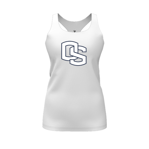 [FT0TRBWH-FYS-LOGO2] Decker Racerback Tank Top (Female Youth S, White, Logo 2)
