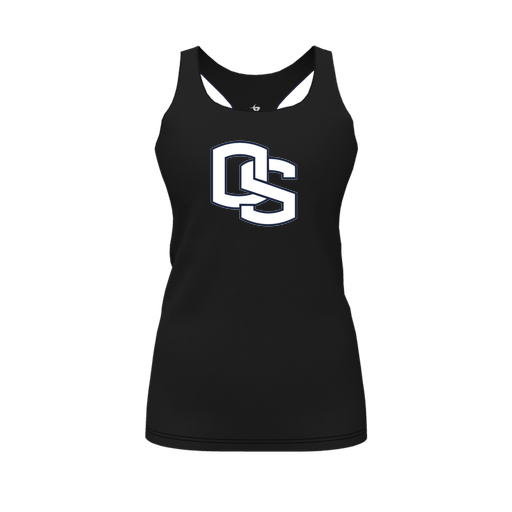 [FT0TRBBK-FYS-LOGO2] Decker Racerback Tank Top (Female Youth S, Black, Logo 2)