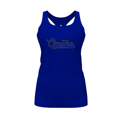 [FT0TRBRY-FYS-LOGO1] Decker Racerback Tank Top (Female Youth S, Royal, Logo 1)