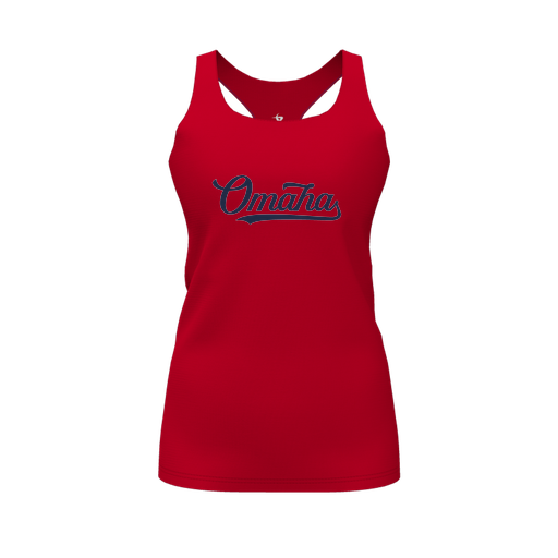 [FT0TRBRD-FYS-LOGO1] Decker Racerback Tank Top (Female Youth S, Red, Logo 1)