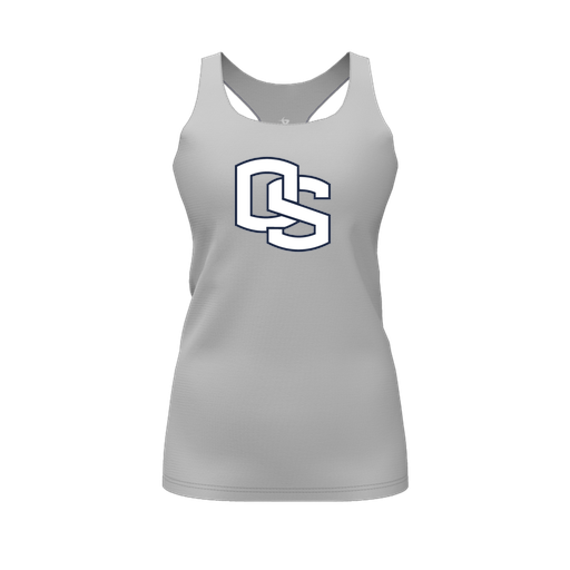 [FT0TRBGY-FYS-LOGO2] Decker Racerback Tank Top (Female Youth S, Gray, Logo 2)