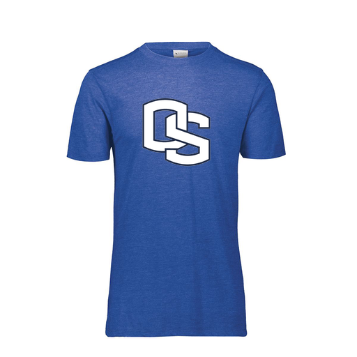 [FTSCUBRY-YS-LOGO2] Decker Youth Tri-Blend T-Shirt - Short Sleeve (Youth S, Royal, Logo 2)