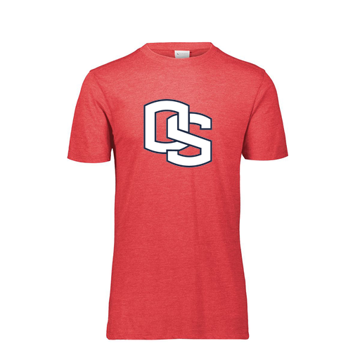 [FTSCUBRD-YS-LOGO2] Decker Youth Tri-Blend T-Shirt - Short Sleeve (Youth S, Red, Logo 2)