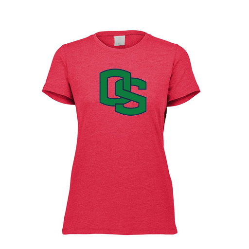 [FTSCUBRD-FAXS-LOGO3] Decker Women's Tri-Blend T-Shirt - Short Sleeve (Female Adult XS, Red, Logo 3)