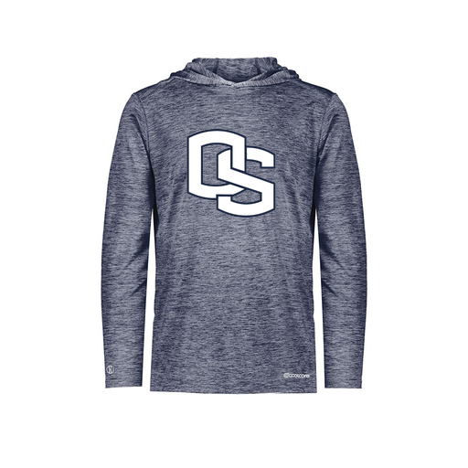 [FOLHCGNV-AS-LOGO2] Decker Men's Charge Hoodie (Adult S, Navy, Logo 2)