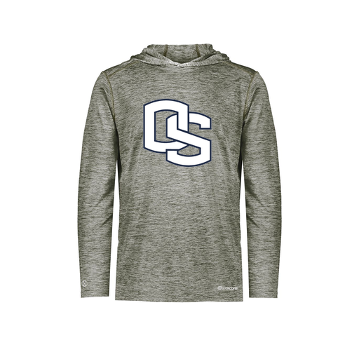 [FOLHCGGY-AS-LOGO2] Decker Men's Charge Hoodie (Adult S, Gray, Logo 2)