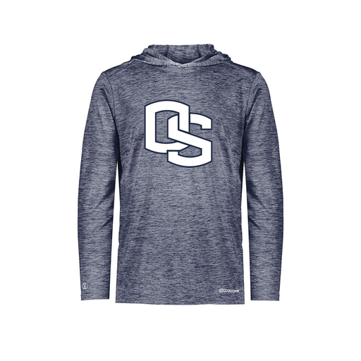 [FOLHCGNV-YS-LOGO2] Decker Youth Charge Hoodie (Youth S, Navy, Logo 2)