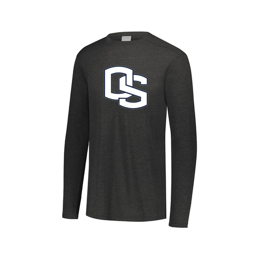 [FTLCUBBK-AXS-LOGO2] Decker Men's Tri-Blend T-Shirt - Long Sleeve (Adult XS, Black, Logo 2)