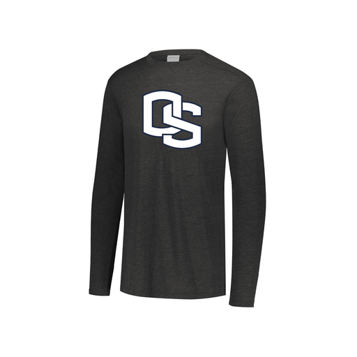 [FTLCUBBK-YS-LOGO2] Decker Youth Tri-Blend T-Shirt - Long Sleeve (Youth S, Black, Logo 2)